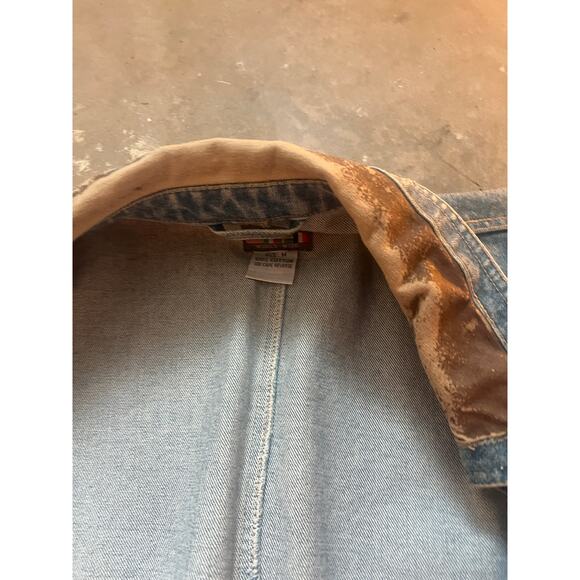 Vintage 90s Denim jacket, Jean Jacket, Oversized, Goofy Patch - Picture 6 of 7